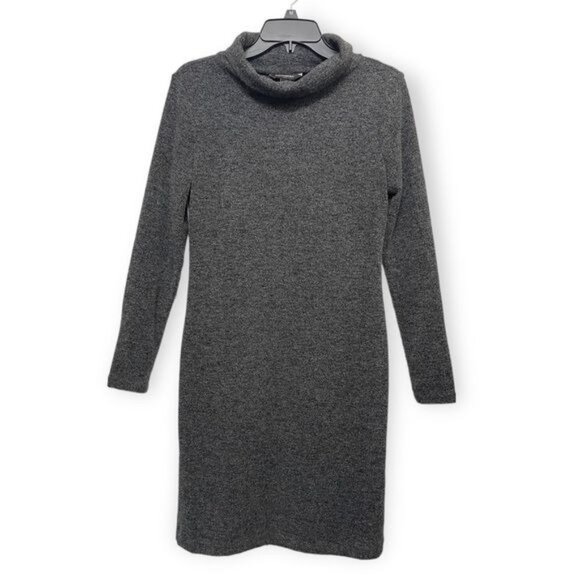 BANANA REPUBLIC Turtleneck Long Sleeve Sweater Dress in Gray Size S - Picture 3 of 5